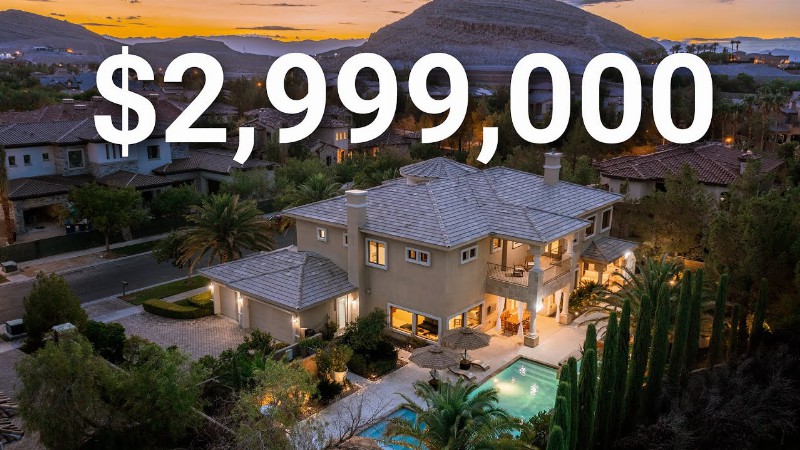 $2.999 Million Dollar Home : 10 Fire Rock Court : Southern Highlands Golf Club In Las Vegas Nevada