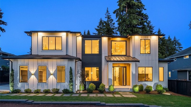 $3950000! Newly Built Luxury Home With Exquisite Craftsmanship In Bellevue Washington