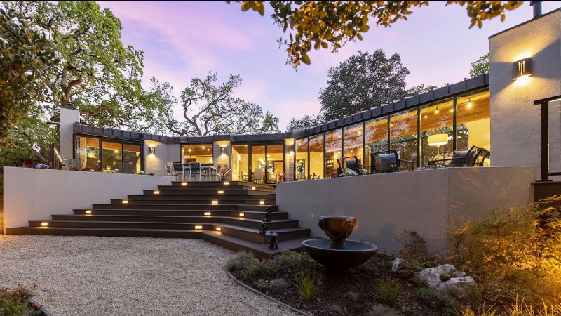 image 0 $4898000! A Masterpiece In Los Altos Hills Offers Stunning Grounds And Dramatic Architecture