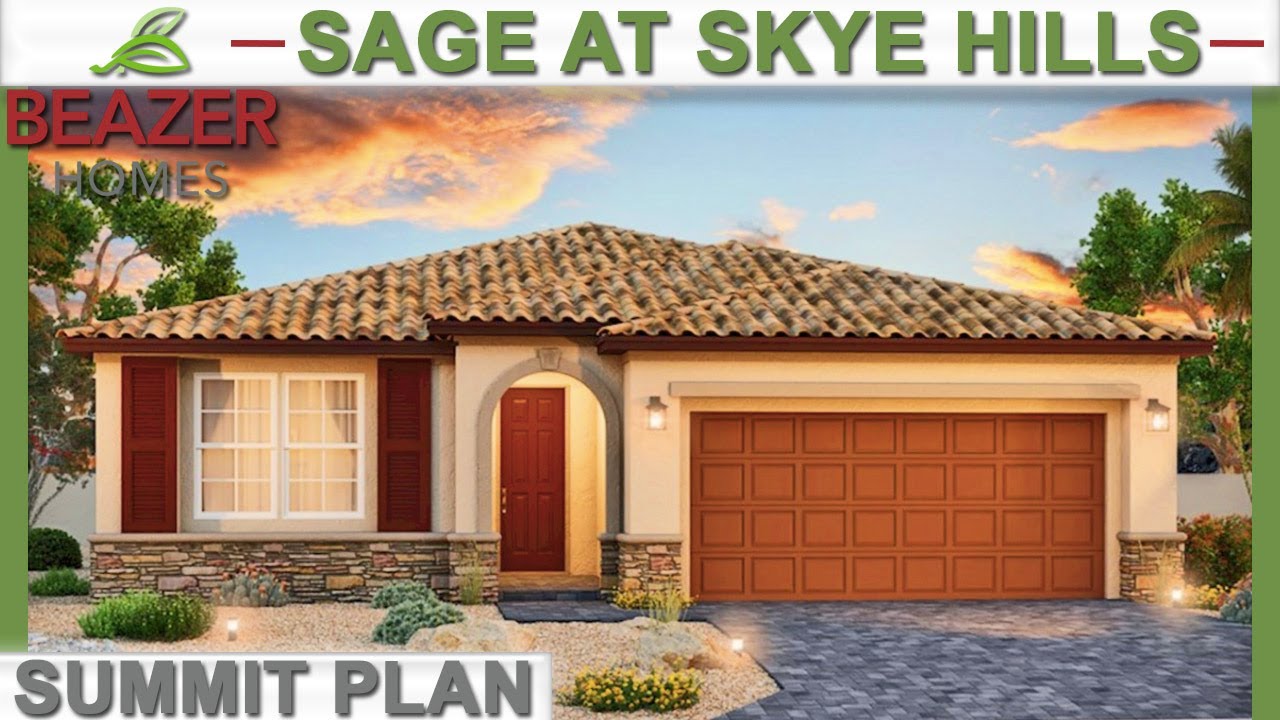 image 0 $499k+ New Construction Homes In Skye Hills Las Vegas : Summit Plan At Sage Reserve By Beazer Homes