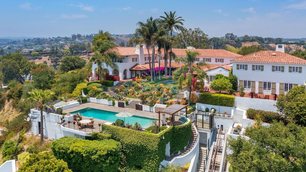 image 0 $55525000 Historic Hilltop Estate In Beverly Hills Features Unobstructed City Views