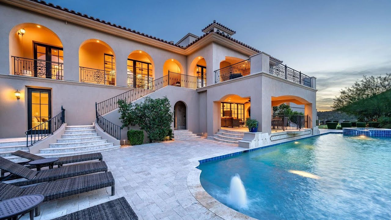 $8500000! Magnificent Mediterranean Mansion In Scottsdale With Huge Entertainment Spaces
