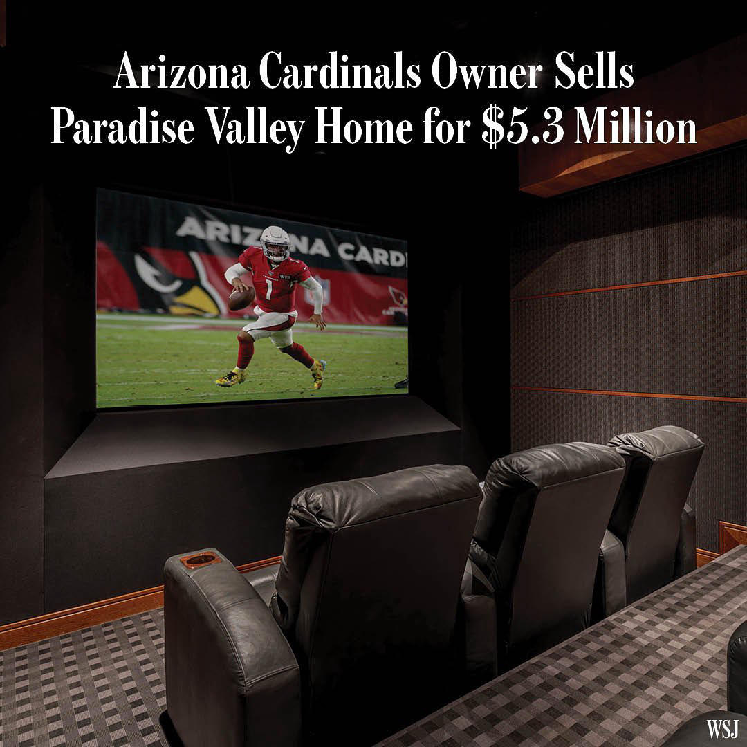 Arizona Cardinals owner Michael Bidwill has sold his home in Paradise Valley, Ariz