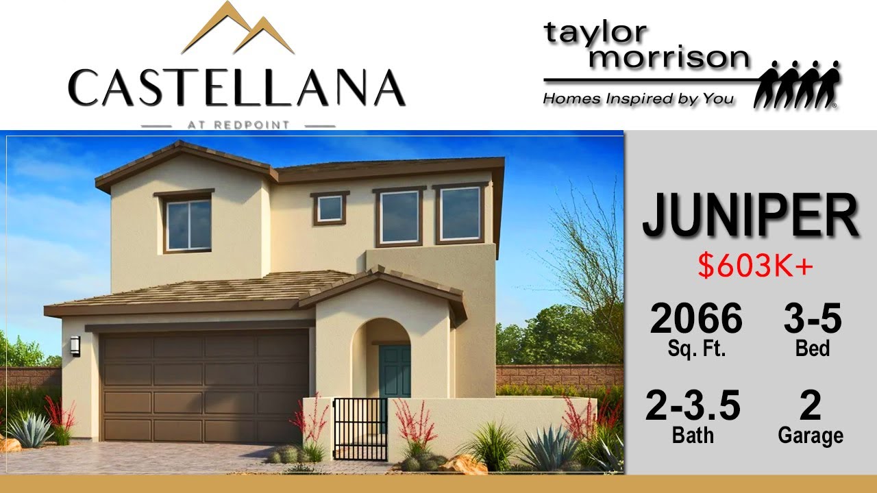 image 0 Castellana Stunning Juniper Plan - New Homes In Summerlin By Taylor Morrison 2066 Sq.ft. / $603k+