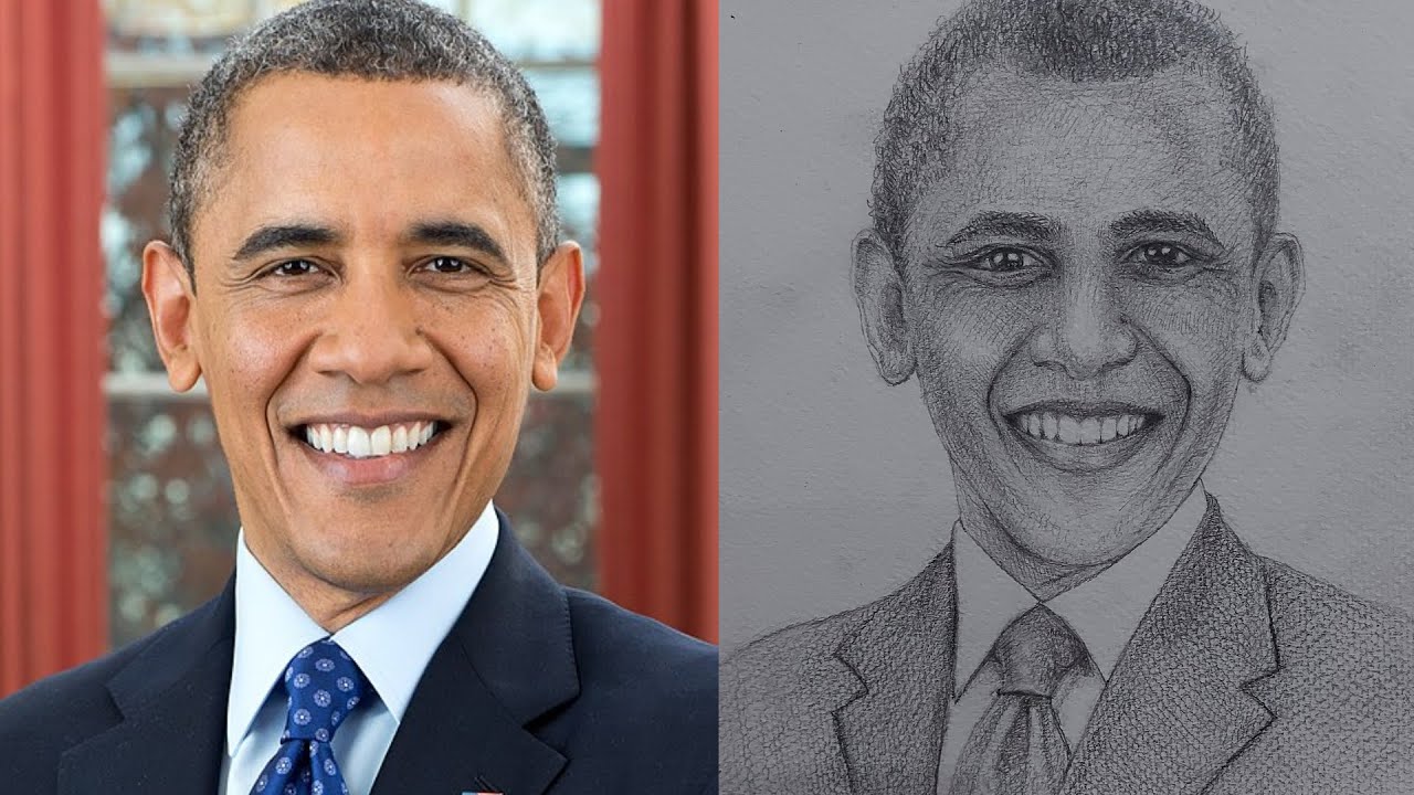 image 0 Draw President Barrack Obama With Love Art And Painting