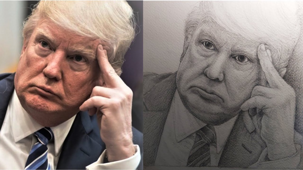 image 0 Draw President Donald Trump With Love Art And Painting