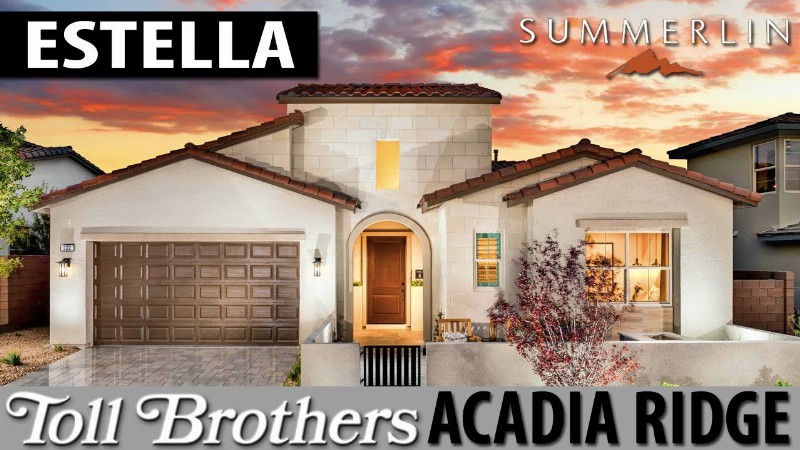 Estella Plan By Toll Brothers - Single Story Summerlin Homes For Sale : Acadia Ridge Las Vegas Homes