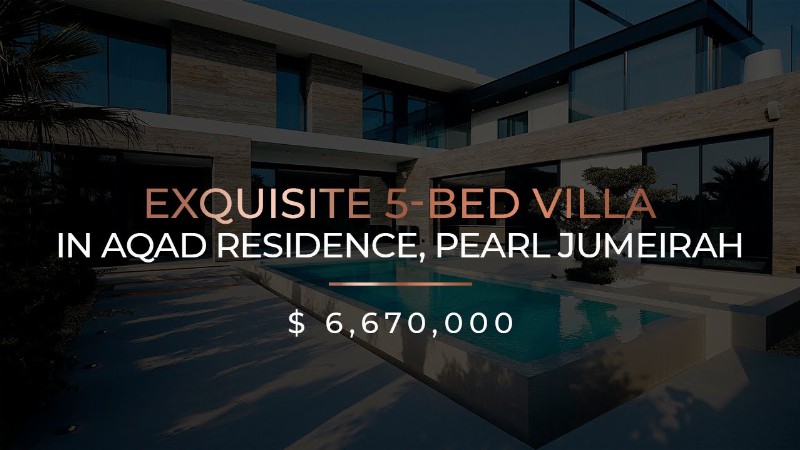image 0 Exquisite 5-bed Villa In Aqad Residence For Sale Pearl Jumeirah Dubai : Ax Capital : 4k