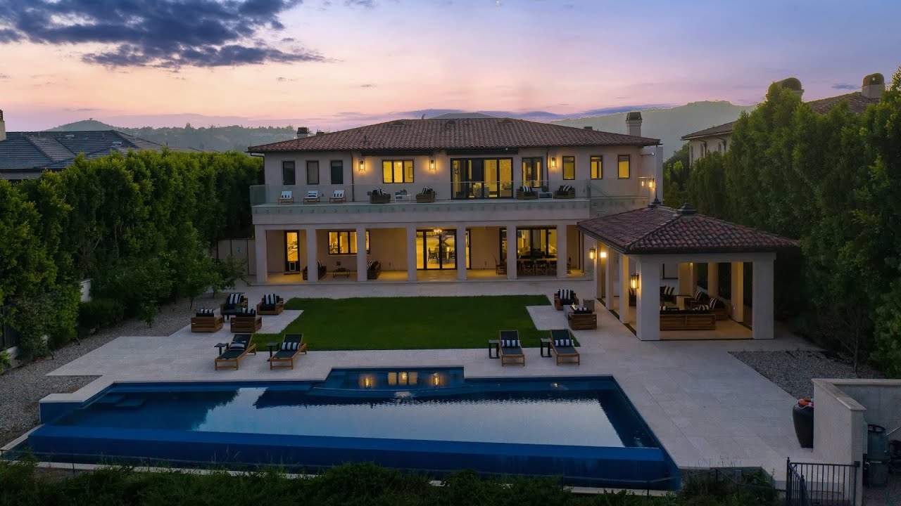 Inside A $15995000 Beverly Hills Mansion with a phenomenal backyard and an incredible pool