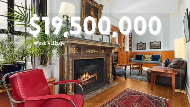image 0 Inside A $19.5m West Village Nyc Townhouse : 6 Beds 6 Baths Fireplace And Private Roof Deck