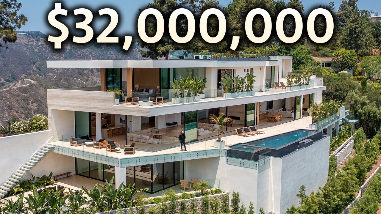 image 0 Inside A $32000000 Beverly Hills Modern Mega Mansion With Amazing Views