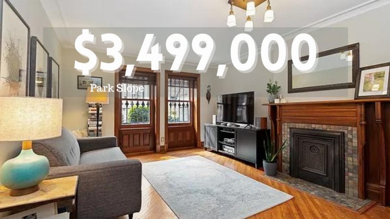 image 0 Inside A $3499m Park Slope Nyc Brownstone : 11 Rooms 4 Beds 2.5 Baths Ornate Fireplace & Garden