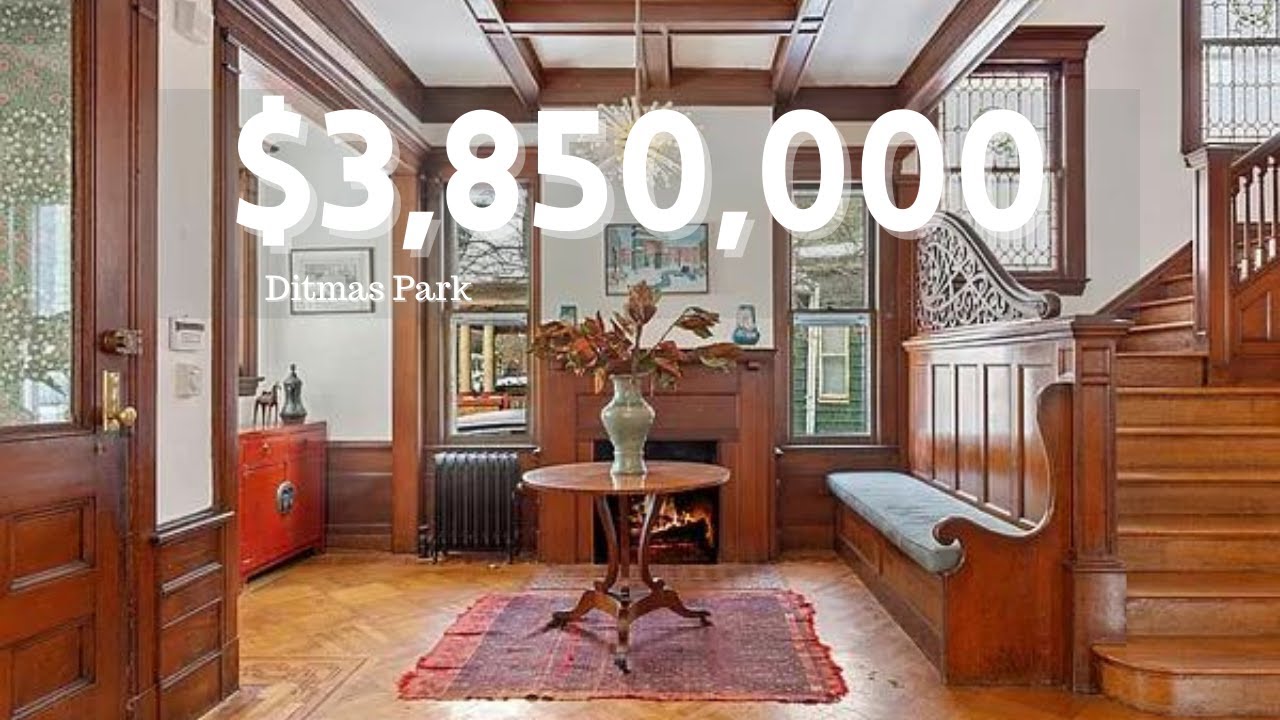 image 0 Inside A $3.850m Ditmas Park Nyc Townhouse : 16 Rooms 7 Beds 3+ Baths & Preserved Original Detail