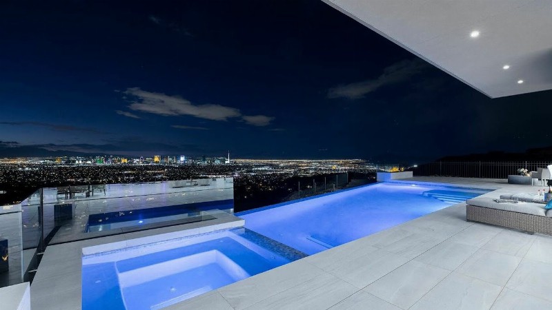 Listing For $6 Million Dramatic One-story Modern Home With Full Sweeping Strip View In Henderson Nv
