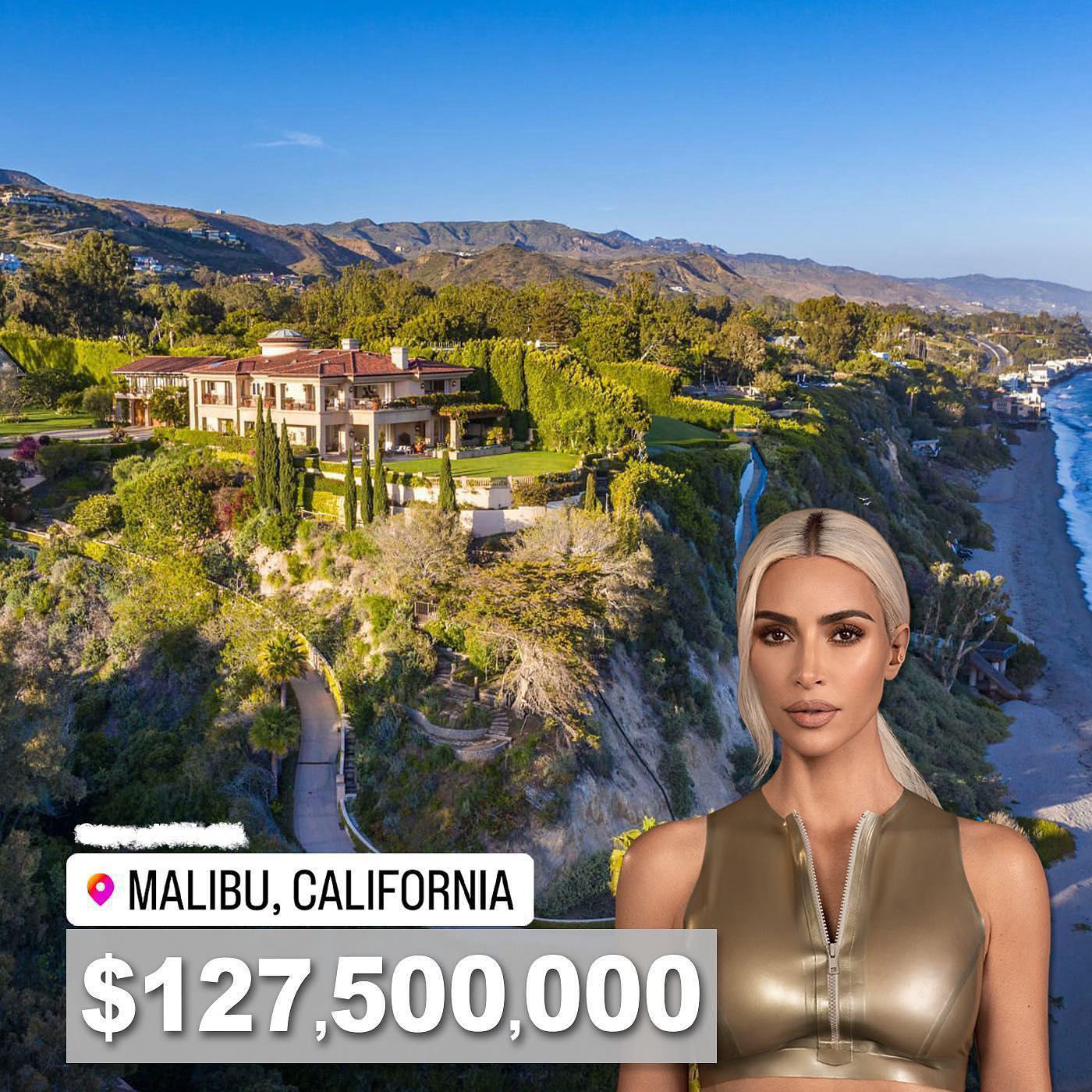 Luxury Real Estate - #kimkardashian reportedly just purchased this massive Malibu mansion, listed fo