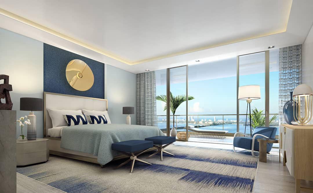 MIAMI REAL ESTATE - Wake up to breathtaking views of Biscayne Bay from your master bedroom at Elysee