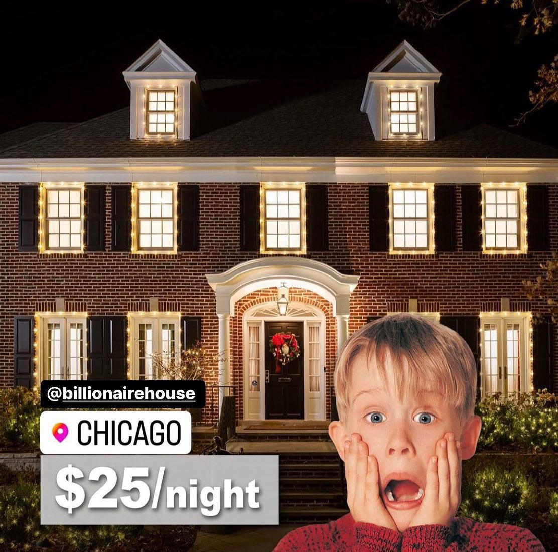 Millionaire Homes - The real-life Home Alone house was available to book on #airbnb for just $25 a n
