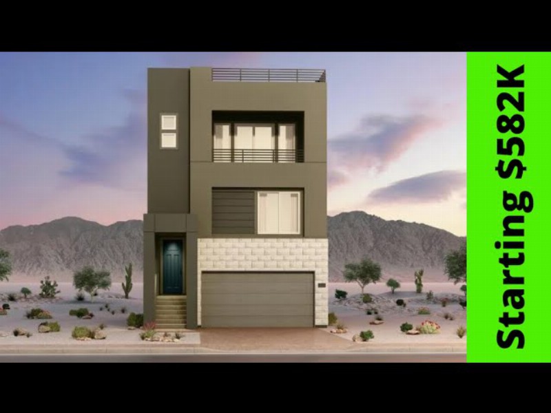 Modern 3 Story Rooftop Deck For Sale Las Vegas Summerlin $$582k+ 2338 Sqft 4bd 3ba 2cr & Views