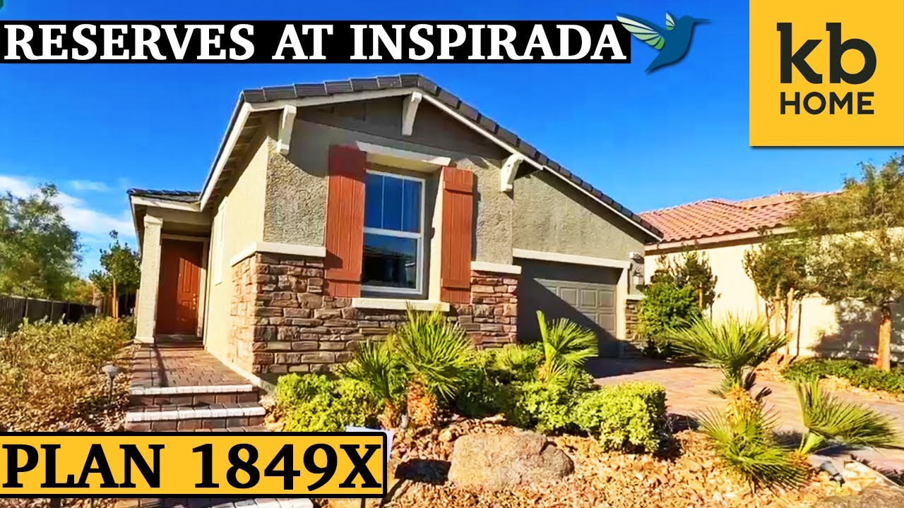 Single Story In Inspirada Henderson - Reserves Collection Kb Homes For Sale Plan 1849x