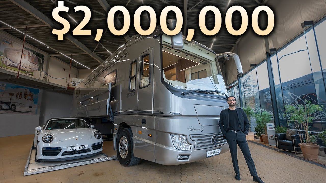 image 0 Touring A $2000000 Luxury Motorhome With Secret Supercar Garage