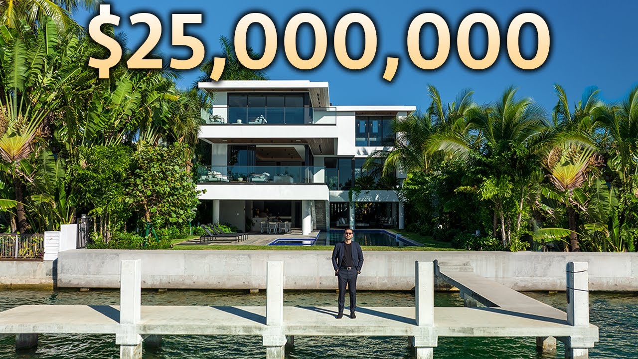 Touring A $25000000 Miami Waterfront Modern Mansion